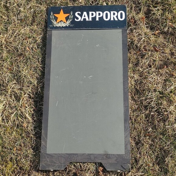 LARGE SAPPORO CHALK BOARD MENU BOARD SANDWICH BOARD Gold Star - Picture 1 of 10